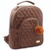 Mochila Casteliê Casual Pompom Feminina - Marrom Escuro