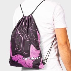 Sacola Poker Estampado Geo - Preto e Roxo