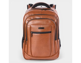 Mochila Executiva World Bags - Marrom Claro
