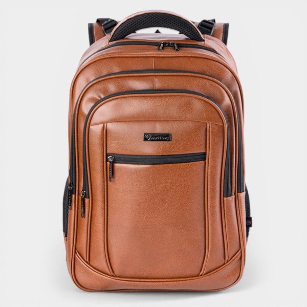 Mochila Executiva World Bags - Marrom Claro