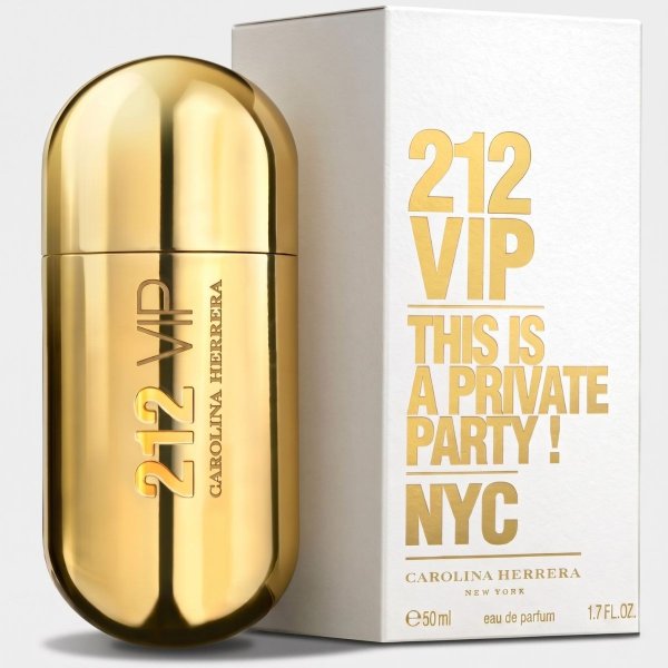 Perfume Carolina Herrera 212 Vip Gold Eau De Parfum Feminino - 50 ml