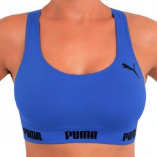 Top Puma Sem Costura Feminino - Azul