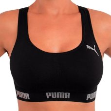 Top Puma Sem Costura Feminino - Preto