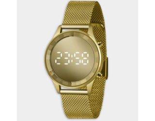 Relógio Lince Digital Led Pulseira Mesh Feminino - Dourado Relógio Lince Digital Led Pulseira Mesh Feminino - Dourado