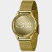 Relógio Lince Digital Led Pulseira Mesh Feminino - Dourado