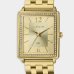 Relógio Lince Analógico Quadrado Pulseira Elos Cravejado Feminino - Dourado
