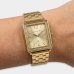 Relógio Lince Analógico Quadrado Pulseira Elos Cravejado Feminino - Dourado