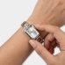 Relógio Lince Analógico Retangular Pulseira Chain Feminino - Prata