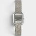 Relógio Lince Analógico Retangular Pulseira Mesh Feminino - Prata e Preto