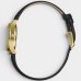 Kit Relógio Lince Analógico Folheado 18K + Colar e Brinco Feminino - Preto e Dourado