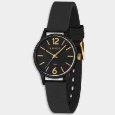 Relógio Lince Analógico Pulseira Soft Touch Feminino - Preto e Dourado Relógio Lince Analógico Pulseira Soft Touch Feminino - Preto e Dourado
