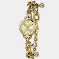 Relógio Lince Analógico Detalhe Pulseira Chain Feminino - Dourado