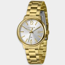 Relógio Lince Analógico Dress Pulseira Elos Feminino - Dourado e Branco
