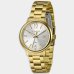 Relógio Lince Analógico Dress Pulseira Elos Feminino - Dourado e Branco