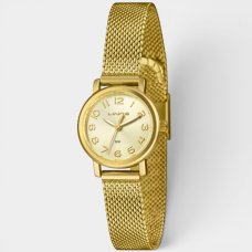 Relógio Lince Analógico Classic Pulseira Mesh Feminino - Dourado