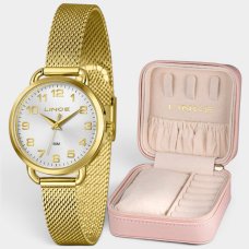 Relógio Lince Analógico Pulseira Gold Mesh Feminino - Dourado Relógio Lince Analógico Pulseira Gold Mesh Feminino - Dourado