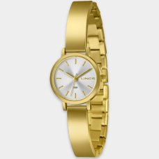 Relógio Lince Analógico Grace Classic Pulseira Elos Feminino - Dourado e Branco Relógio Lince Analógico Grace Classic Pulseira Elos Feminino - Dourado e Branco
