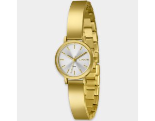 Relógio Lince Analógico Grace Classic Pulseira Elos Feminino - Dourado e Branco Relógio Lince Analógico Grace Classic Pulseira Elos Feminino - Dourado e Branco