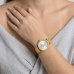 Relógio Lince Analógico Pulseira Elos Cravejado Feminino - Dourado e Branco