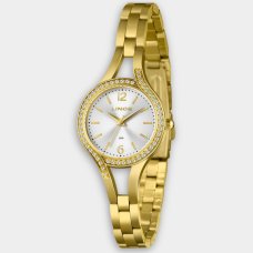 Relógio Lince Analógico Grace Pulseira Elos Cravejado Feminino - Dourado e Branco Relógio Lince Analógico Grace Pulseira Elos Cravejado Feminino - Dourado e Branco