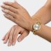 Relógio Lince Analógico Grace Pulseira Elos Cravejado Feminino - Dourado