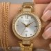 Relógio Lince Analógico Grace Pulseira Elos Cravejado Feminino - Dourado