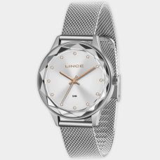 Relógio Lince Analógico Urban Pulseira Mesh Feminino - Prata e Rose