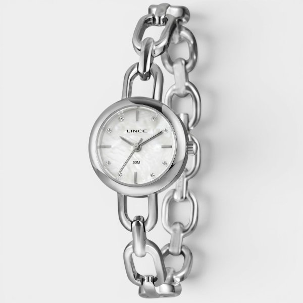 Relógio Lince Analógico Pulseira Chain Feminino - Prata