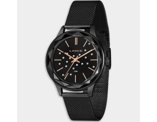 Relógio Lince Analógico Grace Pulseira Mesh Feminino - Preto e Rose Relógio Lince Analógico Grace Pulseira Mesh Feminino - Preto e Rose