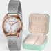 Relógio Lince Analógico Pulseira Mesh Feminino - Prata e Rose