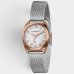Relógio Lince Analógico Pulseira Mesh Feminino - Prata e Rose