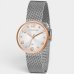 Relógio Lince Analógico Pulseira Mesh Feminino - Prata e Cobre