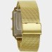 Relógio Lince Digital Led Quadrado Pulseira Mesh Feminino - Dourado