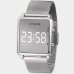 Relógio Lince Digital Led Quadrado Pulseira Mesh Feminino - Prata