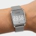 Relógio Lince Digital Led Quadrado Pulseira Mesh Feminino - Prata