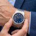 Relógio Orient Analógico Solartech Pulseira Elos Masculino - Prata e Azul Escuro