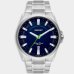 Relógio Orient Analógico Casual Pulseira Elos Masculino - Prata e Azul