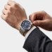 Relógio Orient Analógico Casual Pulseira Elos Masculino - Prata e Azul