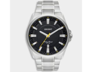 Relógio Orient Analógico Pulseira Elos Masculino - Prata e Amarelo Relógio Orient Analógico Pulseira Elos Masculino - Prata e Amarelo