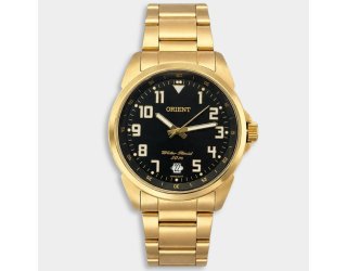 Relógio Orient Analógico Pulseira Elos Masculino - Dourado e Preto Relógio Orient Analógico Pulseira Elos Masculino - Dourado e Preto