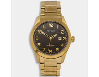 Relógio Orient Analógico Casual Pulseira Elos Masculino - Dourado e Preto