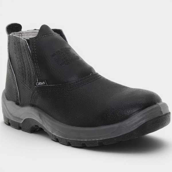 Botina De Segurança Biqueira de PVC Caban CA26835 Couro L102 - Preto