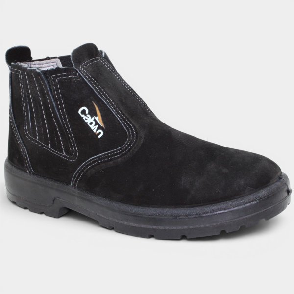 Botina de Segurança Caban CA29391 Couro Nobuck TP055 - Preto