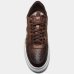 Tênis Couro Democrata Denim Block Masculino - Marrom Escuro
