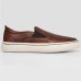 Slip On Couro Democrata Denim Fender Masculino - Marrom