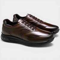 Sapatênis Jota Pe Couro 3D Evolution Masculino - Marrom