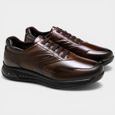 Sapatênis Jota Pe Couro 3D Evolution Masculino - Marrom