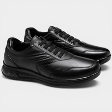 Sapatênis Jota Pe Couro 3D Evolution Masculino - Preto