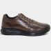 Sapato Casual Jota Pe Couro Soft 3D Evolution Masculino - Marrom Escuro