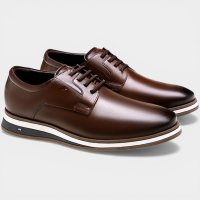 Sapato Jota Pe Couro Air Navagio Masculino - Marrom